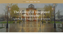 Desktop Screenshot of collegeofintegratedphilosophy.com