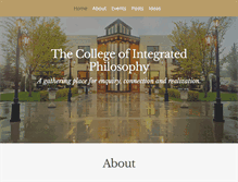 Tablet Screenshot of collegeofintegratedphilosophy.com